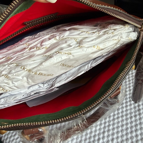 Dooney and Bourke Clayton in Chestnut Florentine Leather Handbag - Picture 4 of 5